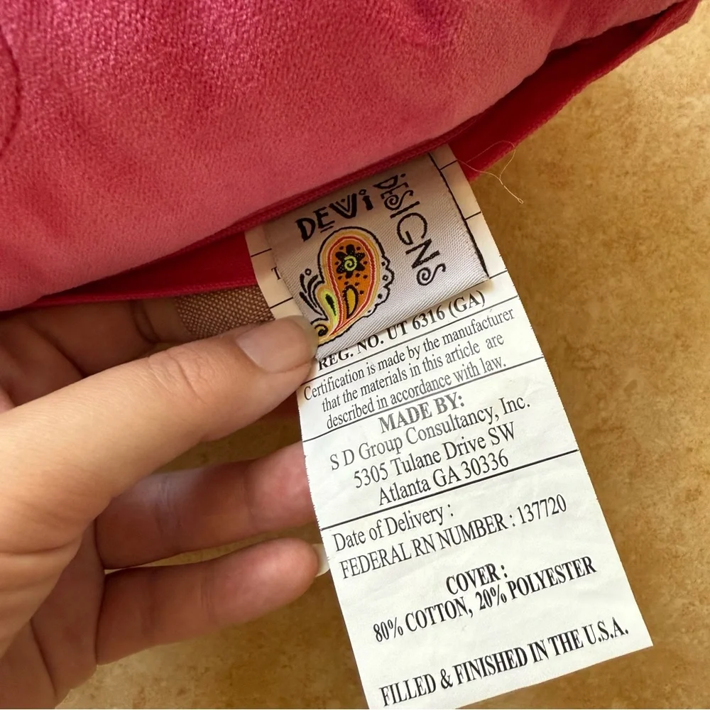 Pink Heart Embossed Pillow - Picture 2 of 4